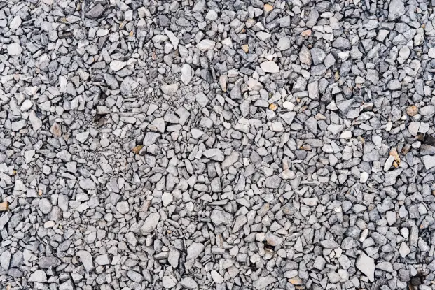 Certified crushed stone and gravel aggregates used for concrete and road construction